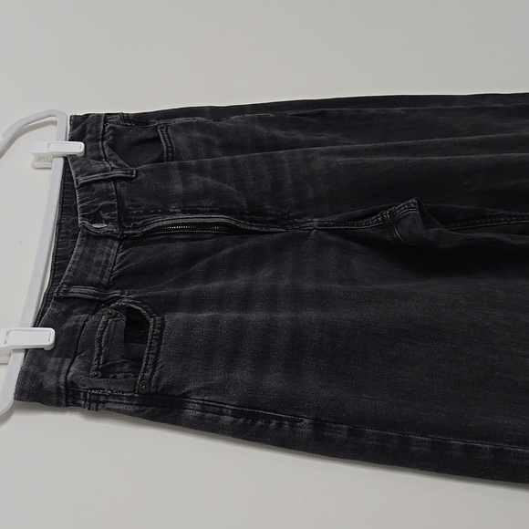 American Eagle Outfitters Black Wide Leg Stretch Jeans Normcore | 12 SHORT - Picture 2 of 7
